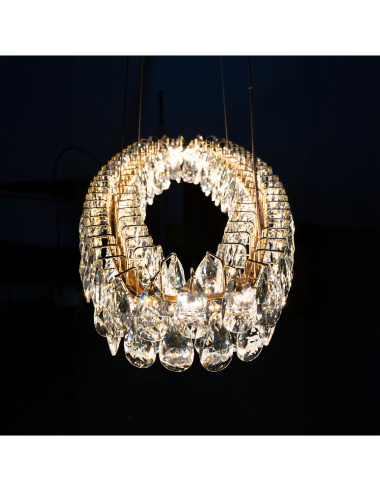 Glamour pendant lamps - Azzardo BARLETTA 120 OVAL 3-STEP DIMM GO Gold Gloss Pendant AZ6905. - product kolory-swiatla.pl 2