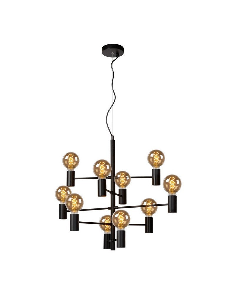 Chandelier chandeliers - Lucide LEANNE Pendant 1xE27 black 21421/10/30 - product kolory-swiatla.pl 1