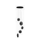 LED pendant lamps - Azzardo ANDORA PENDANT 5 3-STEP DIMM SMOKY Smoky Gloss Pendant AZ6887 - product 1