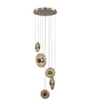 Lampy wiszące LED - Azzardo ANDORA PENDANT 5 3-STEP DIMM AMBER Bursztynowy Błyszczący Wisząca AZ6886 - produkt 1