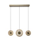 Pendant lamps on a strip - Azzardo ANDORA PENDANT 3 3-STEP DIMM AMBER Glossy Pendant AZ6884 - product 1