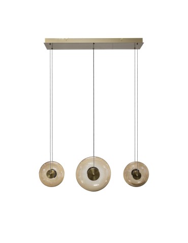 Azzardo ANDORA PENDANT 3 3-STEP DIMM AMBER Bursztynowy Błyszczący Wisząca AZ6884