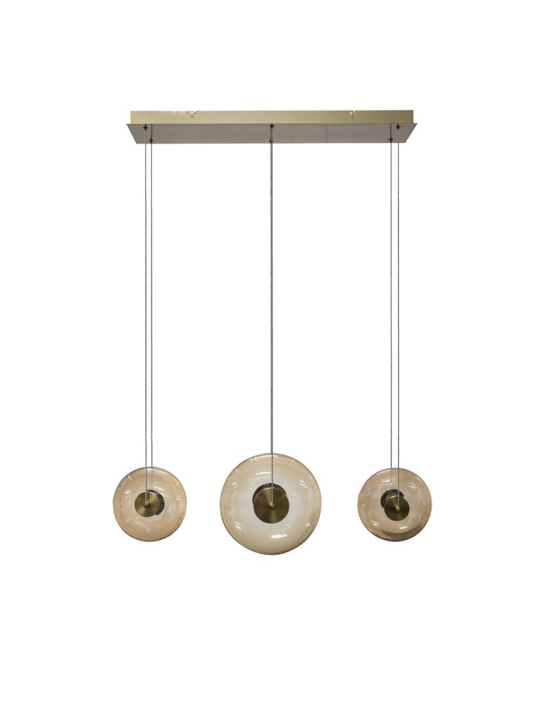 Lampy wiszące na listwie - Azzardo ANDORA PENDANT 3 3-STEP DIMM AMBER Bursztynowy Błyszczący Wisząca AZ6884 - produkt kolory-swiatla.pl 1