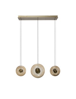 Azzardo ANDORA PENDANT 3 3-STEP DIMM AMBER Bursztynowy Błyszczący Wisząca AZ6884