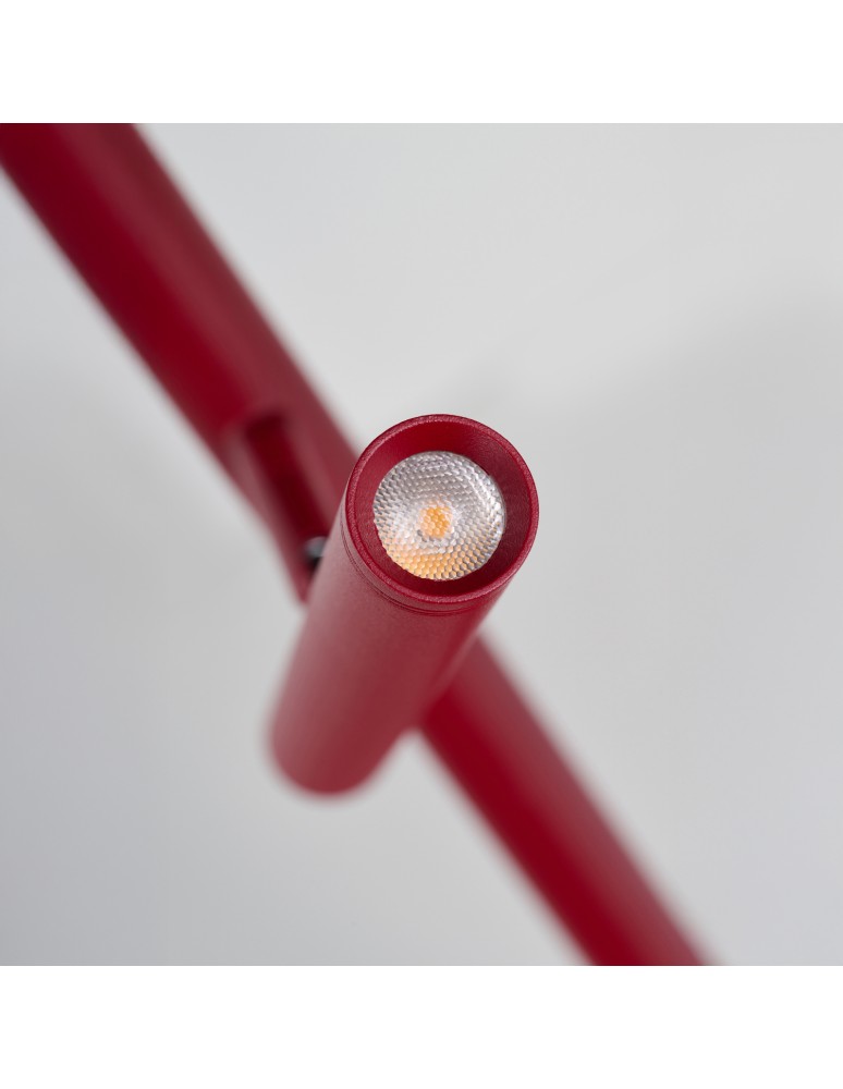 Lampki biurkowe - Azzardo TROST TABLE RED Czerwony Mat Stołowa AZ6800 - produkt kolory-swiatla.pl 4