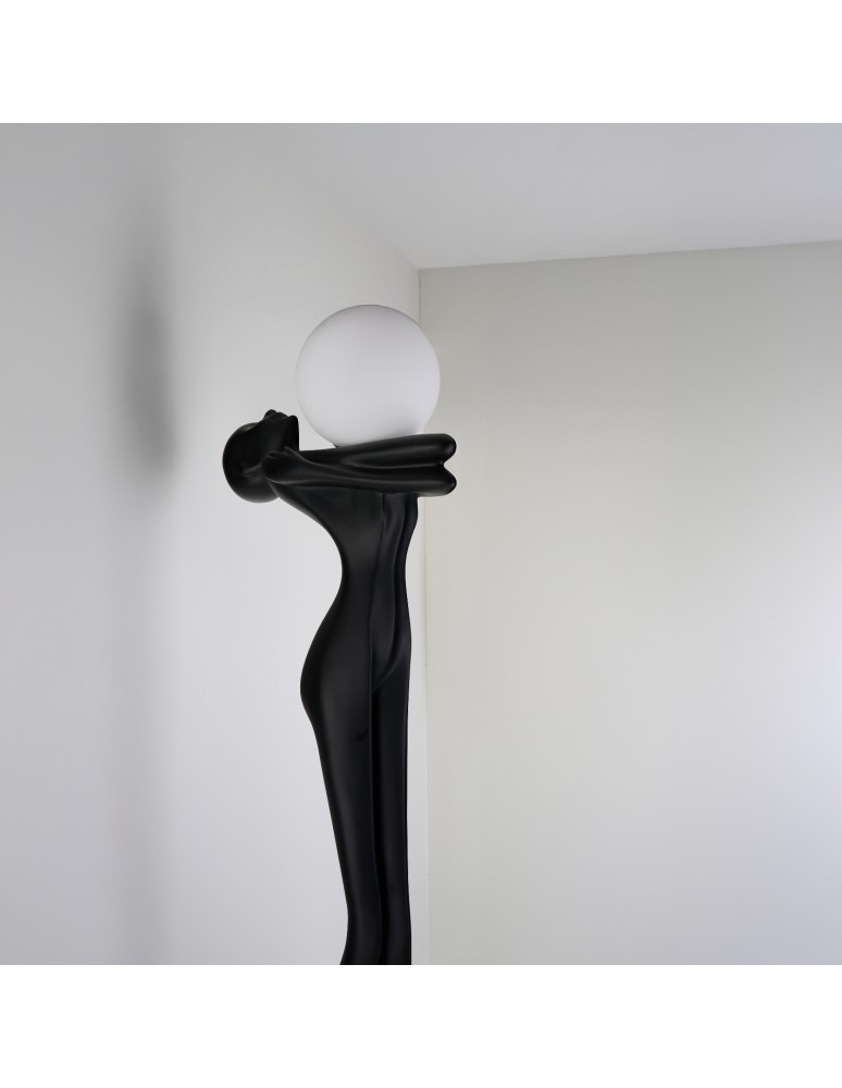 Designer floor lamps - Azzardo HESTIA BK Black Mat Floor Lamp AZ6787 - product kolory-swiatla.pl 2