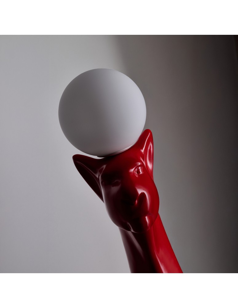 Designer floor lamps - Azzardo PUMA RED Red Mat Ceiling Floor lamp AZ6785 - product kolory-swiatla.pl 3