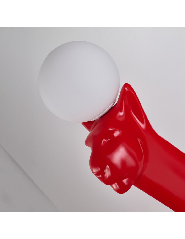 Designer floor lamps - Azzardo PUMA RED Red Mat Ceiling Floor lamp AZ6785 - product kolory-swiatla.pl 4