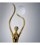 Designer floor lamps - Azzardo DEMETER GO Gold Gloss Floor Lamp AZ6784 - product 2