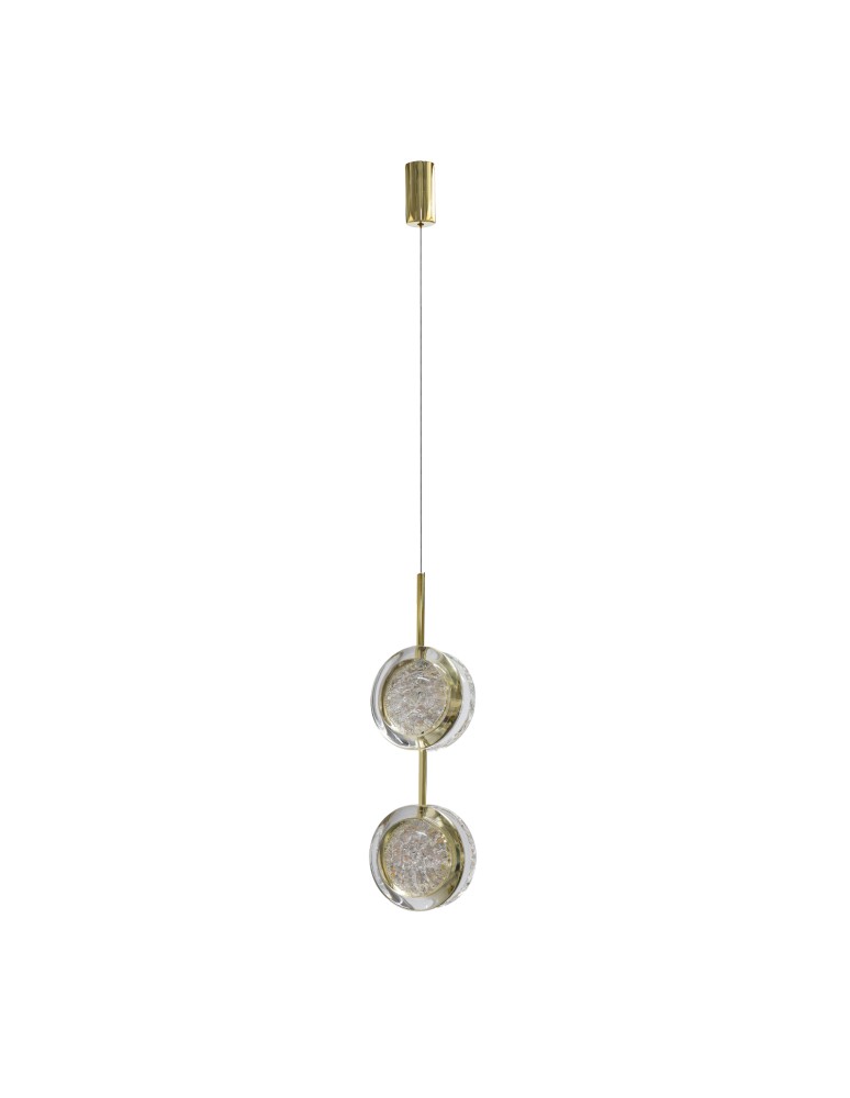 Single pendant lamps - Azzardo EUFORIA PENDANT 2 GO Shiny Gold Pendant AZ6736 - product kolory-swiatla.pl 1