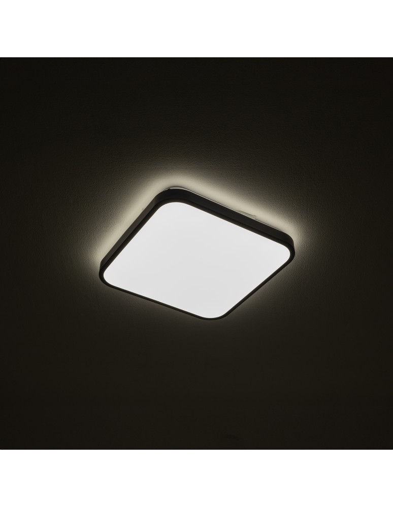LED Plafonds - Nowodvorski AGNES SQUARE LED PRO Ceiling Lamps Plafond Max power 16W LED integrated IP44 3000K Black 10983 - product kolory-swiatla.pl 2