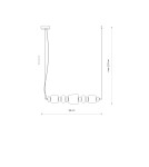 Pendant lamps over the island - Nowodvorski CERAMIC LED Ceiling lamps Pendant lamps Max wattage 26W LED integrated 3000K Grey 11699 - product 7