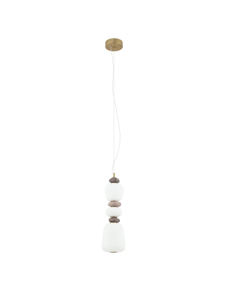 Single pendant lamps - Nowodvorski CERAMIC LED Ceiling lamps Pendant lamps Max wattage 19W LED integrated 3000K Grey 11701 - product kolory-swiatla.pl 1