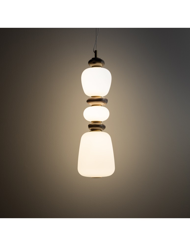 Single pendant lamps - Nowodvorski CERAMIC LED Ceiling lamps Pendant lamps Max wattage 19W LED integrated 3000K Grey 11701 - product kolory-swiatla.pl 2