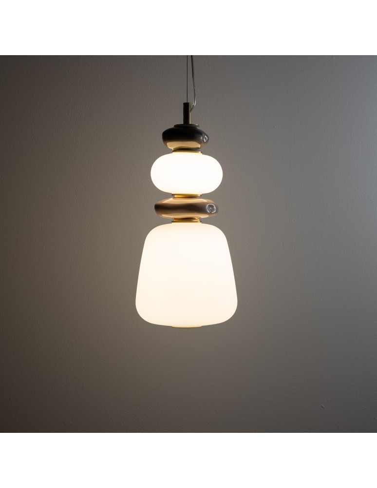 Single pendant lamps - Nowodvorski CERAMIC LED Ceiling lamps Pendant lamps Max wattage 12W LED integrated 3000K Grey 11702 - product kolory-swiatla.pl 2