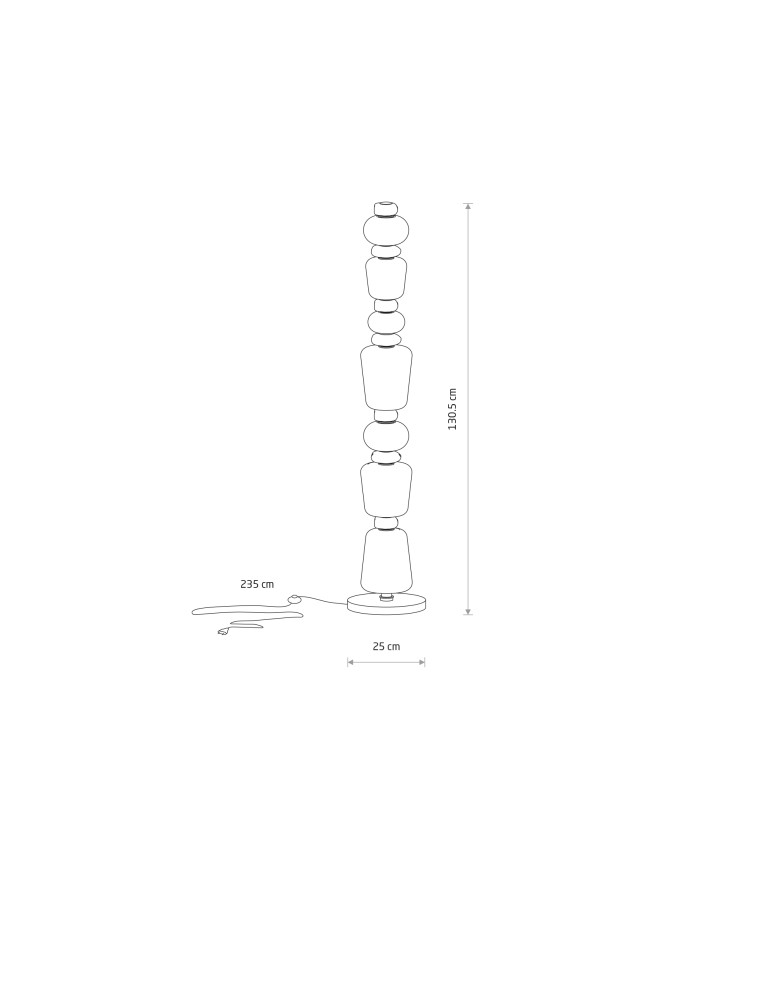 Modern floor lamps - Nowodvorski CERAMIC LED Floor Max power 34W LED integrated 3000K Grey 11704 - product kolory-swiatla.pl 7