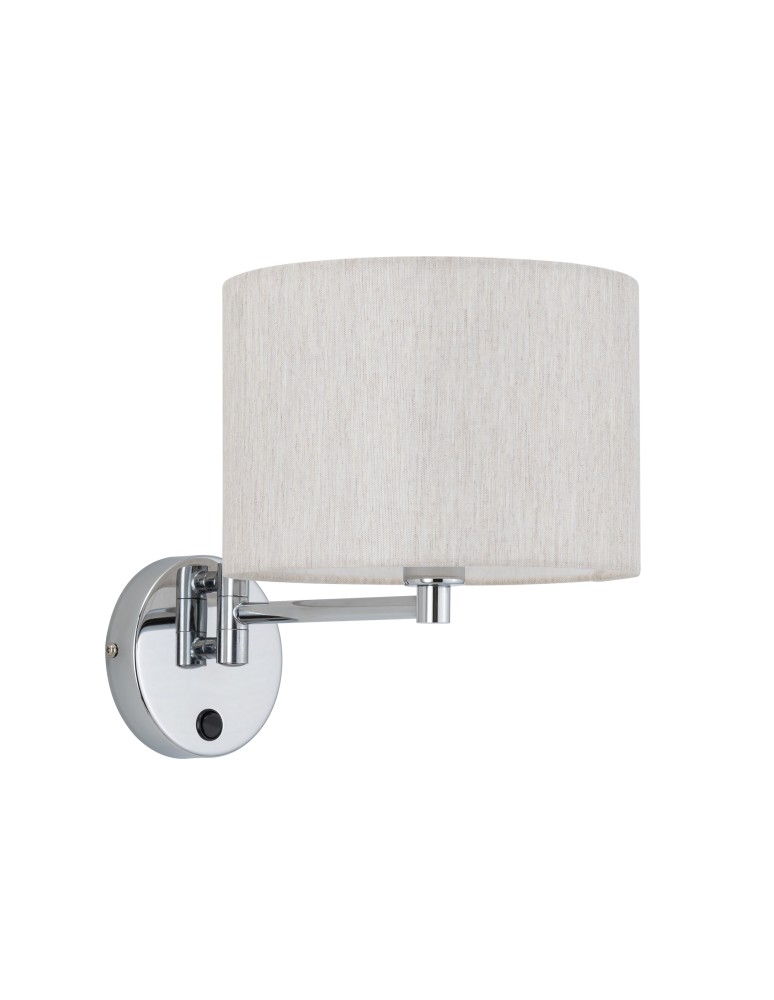 Wall lamps for bedrooms - Nowodvorski HOTEL MOOD Wall mounted Adjustable with switch Max wattage 10W only LED E14 Cream 11781 - product kolory-swiatla.pl 1