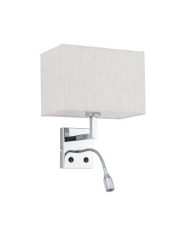 Nowodvorski HOTEL MOOD LED Ścienna Regulowany z włącznikiem Max moc 1x10W only LED, LED: 1x2.2W E27 i LED zintegrowany 4000