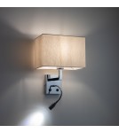 Nowodvorski HOTEL MOOD LED  Ścienna Regulowany z włącznikiem Max moc 1x10W only LED, LED: 1x2.2W E27 i LED zintegrowany  4000