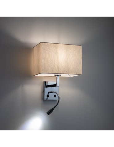 Nowodvorski HOTEL MOOD LED  Ścienna Regulowany z włącznikiem Max moc 1x10W only LED, LED: 1x2.2W E27 i LED zintegrowany  4000