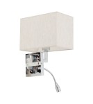 Nowodvorski HOTEL MOOD LED  Ścienna Regulowany z włącznikiem Max moc 1x10W only LED, LED: 1x2.2W E27 i LED zintegrowany  4000
