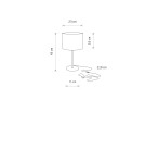 Table lamps with lampshade - Nowodvorski HOTEL MOOD Table Max power 10W only LED E27 Grey 11786 - product 6