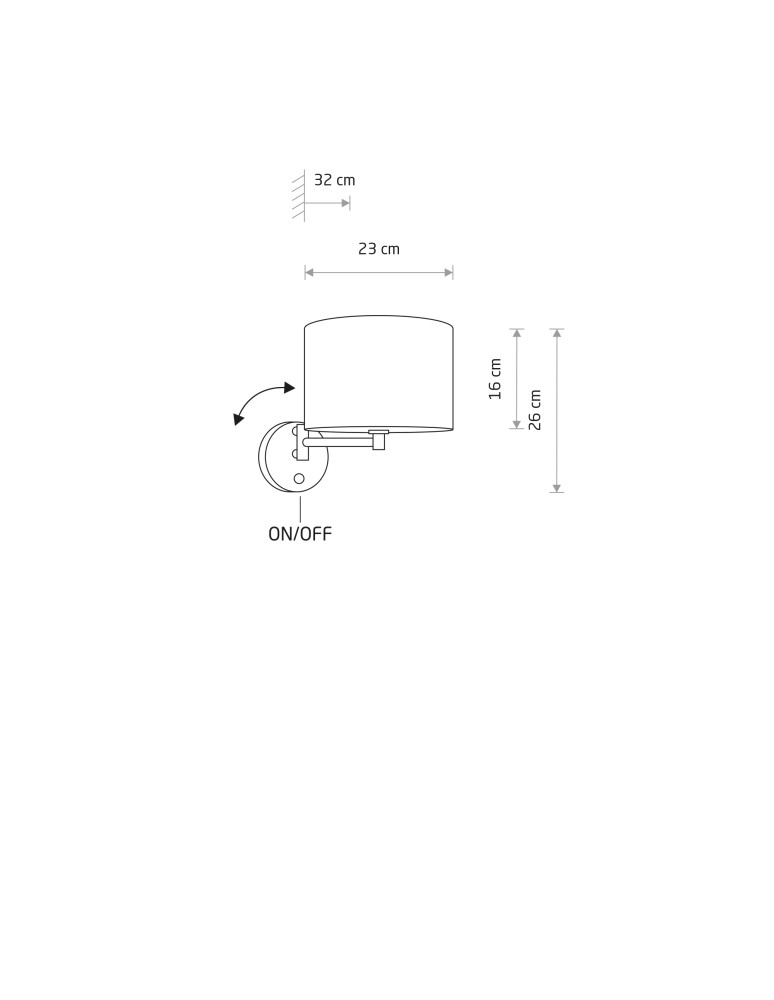 Wall lamps for bedrooms - Nowodvorski HOTEL MOOD Wall mounted Adjustable with switch Max wattage 10W only LED E14 Grey 11788 - product kolory-swiatla.pl 4