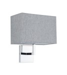 Wall lamps with lampshade - Nowodvorski HOTEL MOOD Wall lamp Max wattage 10W only LED E27 Grey 11787 - product 1