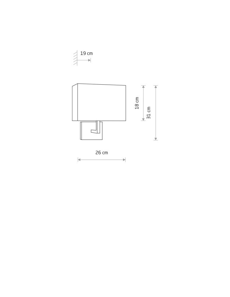 Wall lamps with lampshade - Nowodvorski HOTEL MOOD Wall lamp Max wattage 10W only LED E27 Grey 11787 - product kolory-swiatla.pl 4
