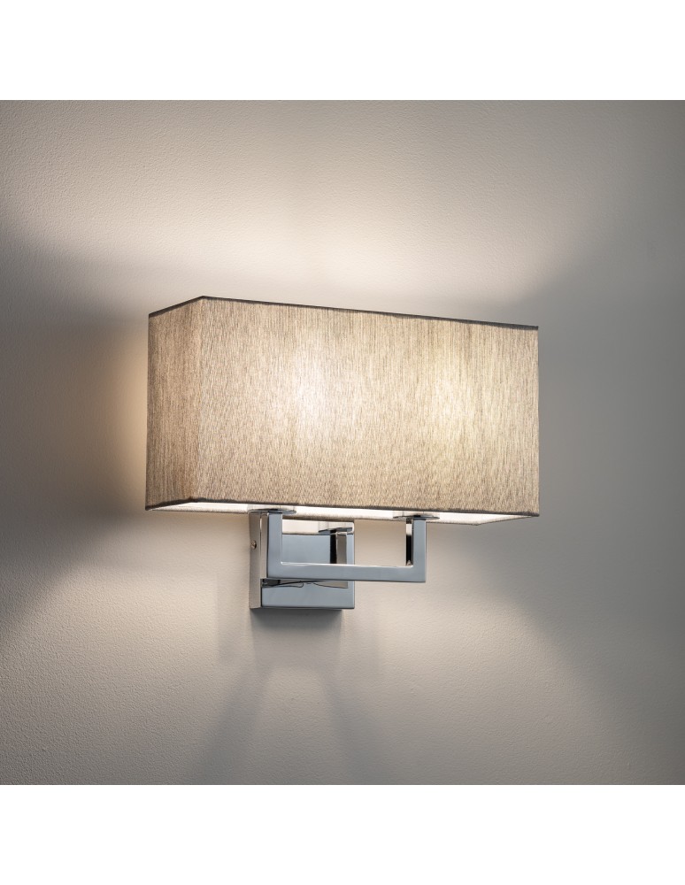 Wall lamps with lampshade - Nowodvorski HOTEL MOOD Wall lamp Max wattage 10W only LED E27 Grey 11792 - product kolory-swiatla.pl 2
