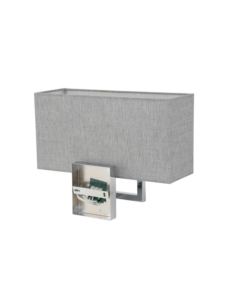 Wall lamps with lampshade - Nowodvorski HOTEL MOOD Wall lamp Max wattage 10W only LED E27 Grey 11792 - product kolory-swiatla.pl 3