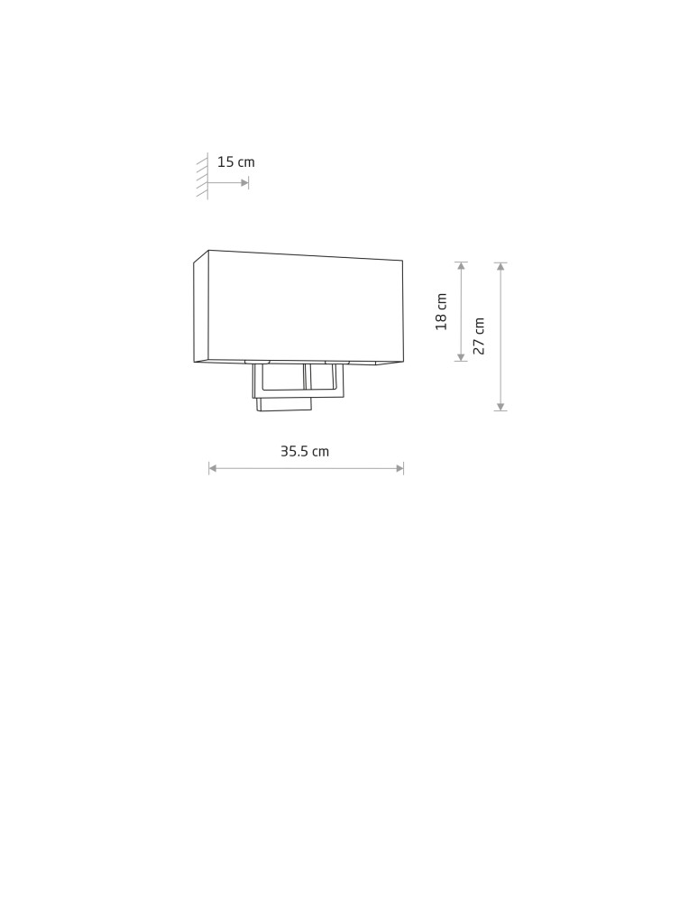 Wall lamps with lampshade - Nowodvorski HOTEL MOOD Wall lamp Max wattage 10W only LED E27 Grey 11792 - product kolory-swiatla.pl 4