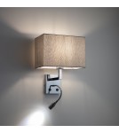 Nowodvorski HOTEL MOOD LED  Ścienna Regulowany z włącznikiem Max moc 1x10W only LED, LED: 1x2.2W E27 i LED zintegrowany  4000