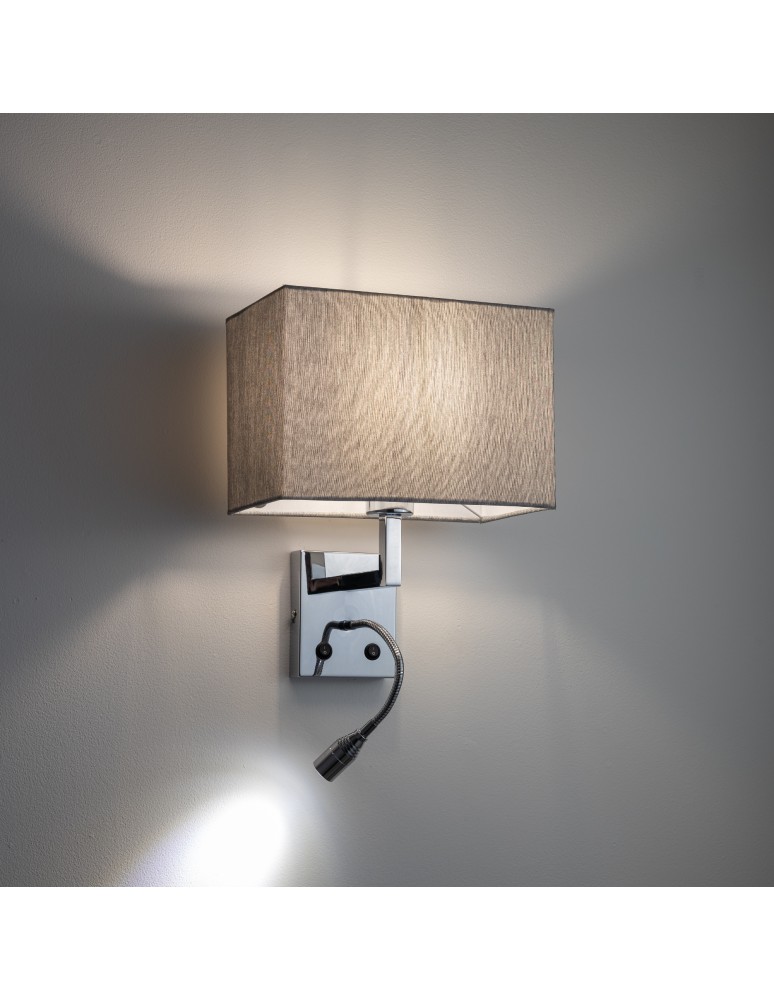 Wall lamps for bedrooms - Nowodvorski HOTEL MOOD LED Wall Mount Adjustable with switch Max wattage 1x10W only LED, LED: 1x2.2W E27 and LED integrated 4000 - product kolory-swiatla.pl 2