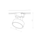 Lamps for 1 phase busbars - Nowodvorski PROFILE PUCK Rail systems 1-circuit Profile Lamps Max wattage 12W only LED GX53 White 12374 - product 9