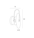 Kinkiety designerskie - Maxlight Kinkiet Retro Ø25cm W0401 - produkt 3