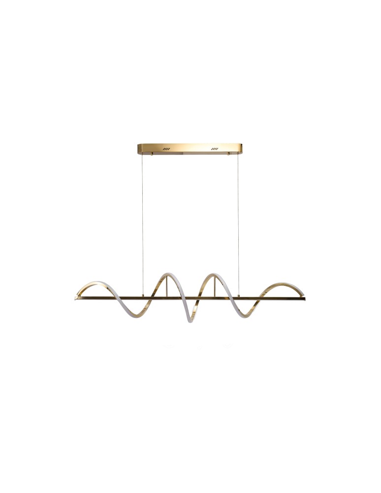 Pendant lamps over the island - Azzardo MEMPHIS PENDANT 3-STEP DIMM GO Shiny Gold Pendant AZ6814 - product kolory-swiatla.pl 1