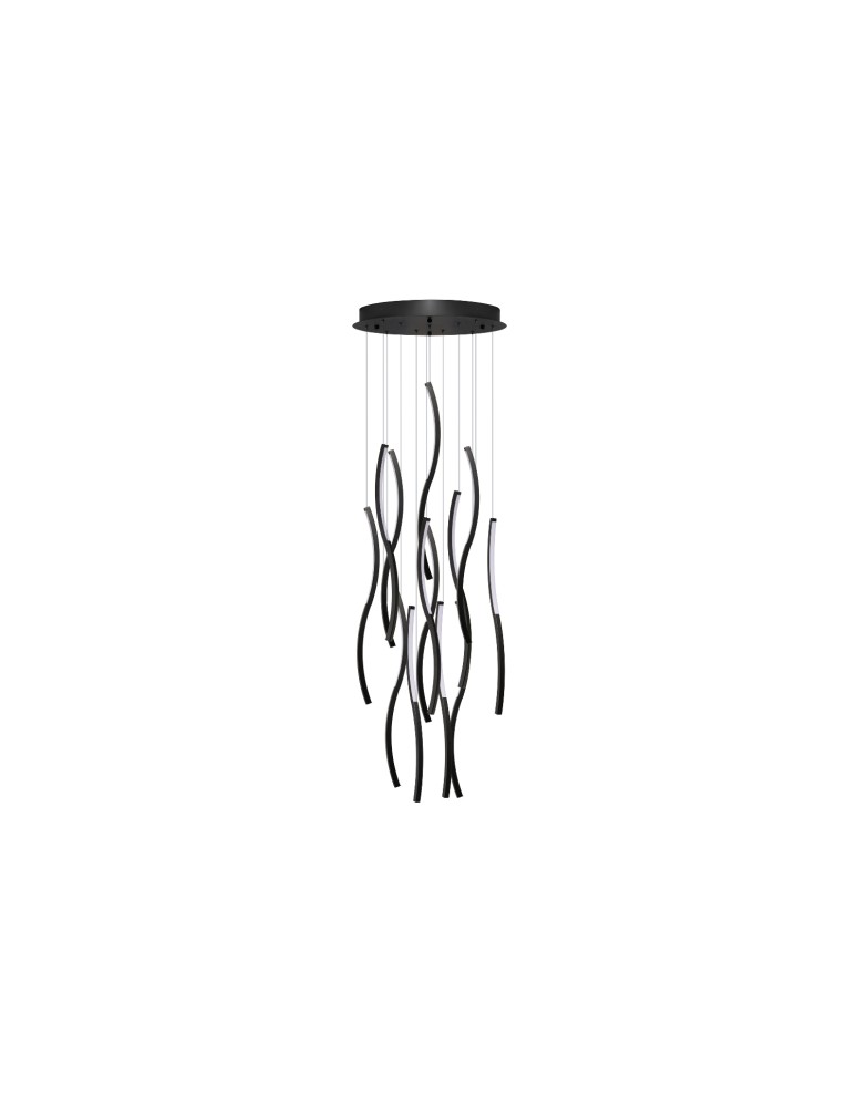 LED pendant lamps - Azzardo FLOW 13 PENDANT 3-STEP DIMM 3000K BK Black Mat Pendant AZ6817. - product kolory-swiatla.pl 1