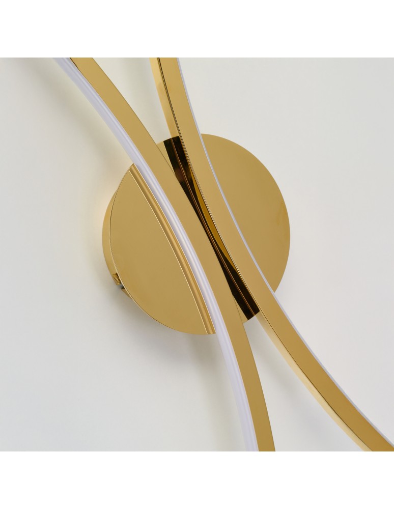 Kinkiety LED - Azzardo SHIRO WALL GO Złoty Błyszczący Kinkiet/Ścienna AZ6822 - produkt kolory-swiatla.pl 2