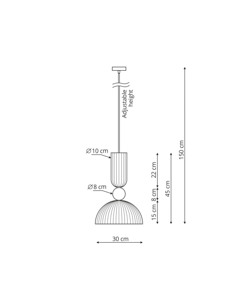 Light Prestige Piega 1 wisząca duża Bursztynowa LP-939/1P amber
