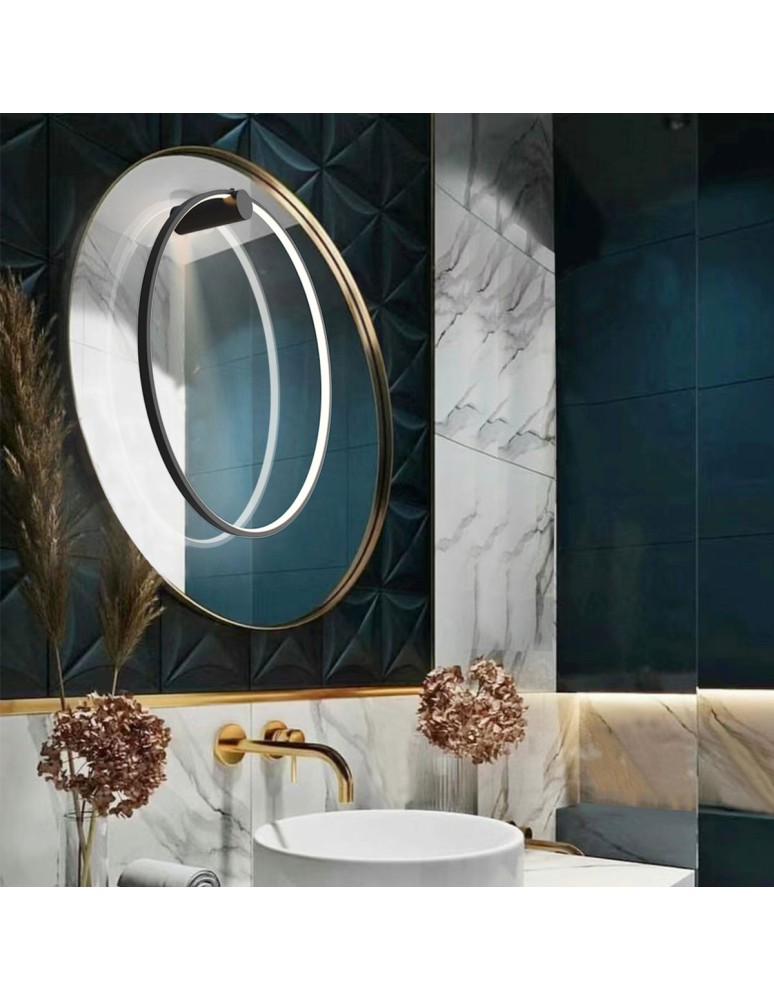 Ring wall lamps - Light Prestige Wall lamp Mirror S black IP44 LED CCT LP-999/1W S BK CCT - product kolory-swiatla.pl 7