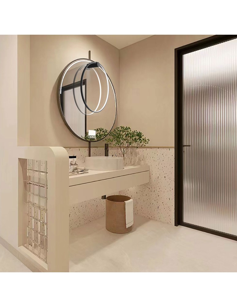 Ring wall lamps - Light Prestige Wall lamp Mirror S black IP44 LED CCT LP-999/1W S BK CCT - product kolory-swiatla.pl 8