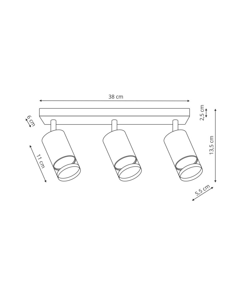 Adjustable ceiling lamps - spots - Light Prestige Spot Virella 3 white 3xGU10 LP-4930/3WS WH - product kolory-swiatla.pl 4