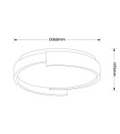 Light Prestige Plafon Halo 27 cm czarny LED CCT LP-1453/1C-27 BK