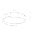 LED ceiling lamps - Light Prestige Plafon Halo 38 cm white LED CCT LP-1453/1C-38 WH - product 6