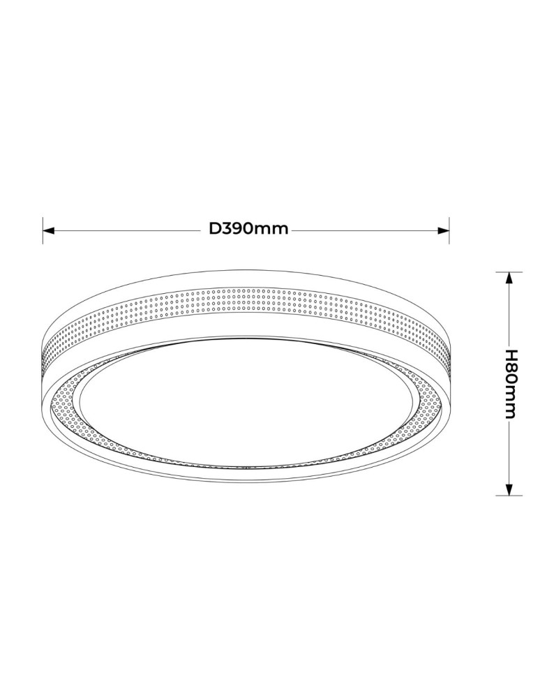 Light Prestige Plafon Ronda czarny LED CCT LP-9587/1C-40 BK