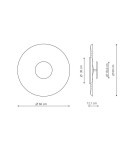 LED ceiling lamps - Light Prestige Plafond COCO 60 cm coffee LED LP-0508/1C-60 CF - product 3