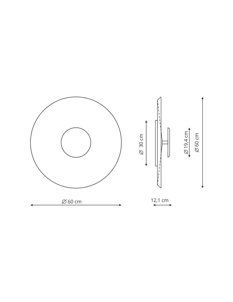 Light Prestige Plafon COCO 60 cm coffee LED LP-0508/1C-60 CF