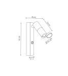 Reading wall lamps - Light Prestige Wall lamp Miri white LED LP-1507/1W WH - product 4