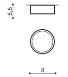 Round Plafonds - Azzardo MONZA R 8 4000K WH 1xLED Ceiling White AZ2252 - product 2